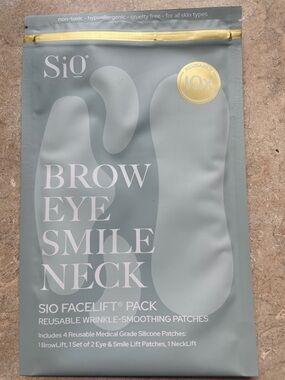 NWT Sio Beauty Facelift Pack: Brow Eye Smile Neck – Reusable Silicone Patches